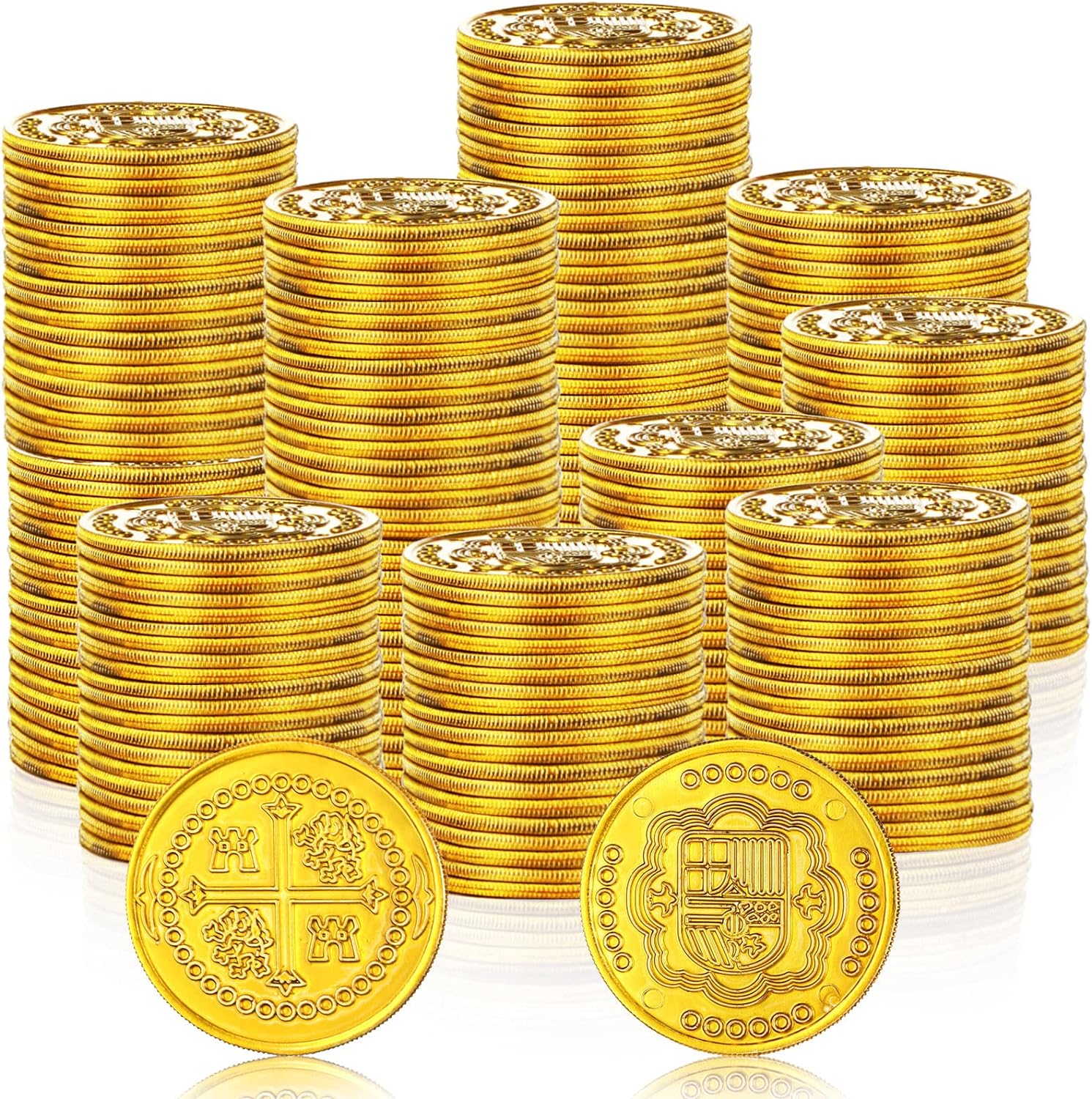 Board Game Verdant - 100/200/300PCS Pirate Coins Treasure Chest Spanish