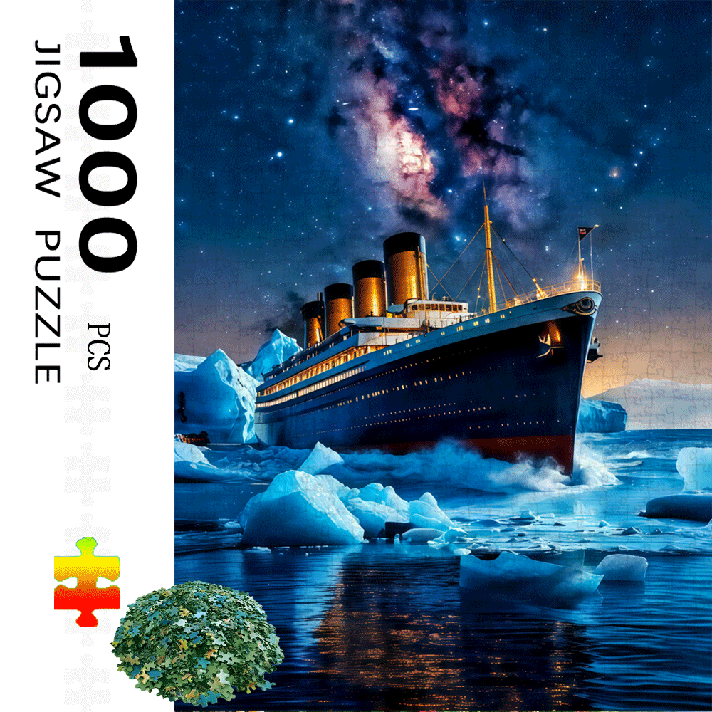 Jigsaw Puzzle Adult - 1000pcs Large Titanic Ship & Iceberg