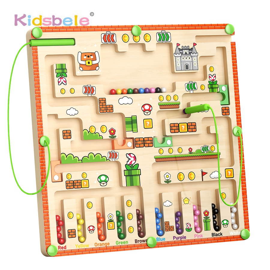 Board Game Idea - Montessori Maze Board Game Number Color