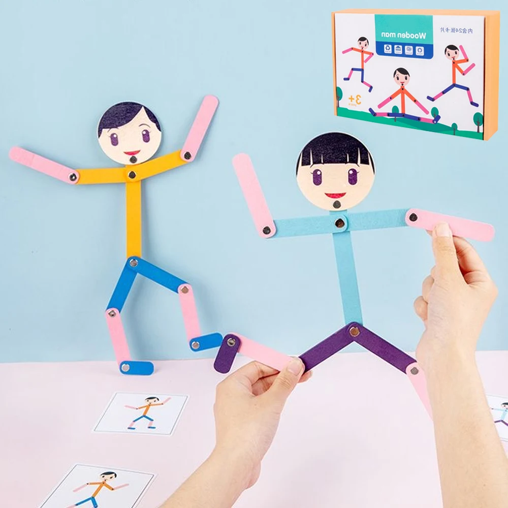 Board Game Idea - Sport Wooden Man Material DIY Puzzle