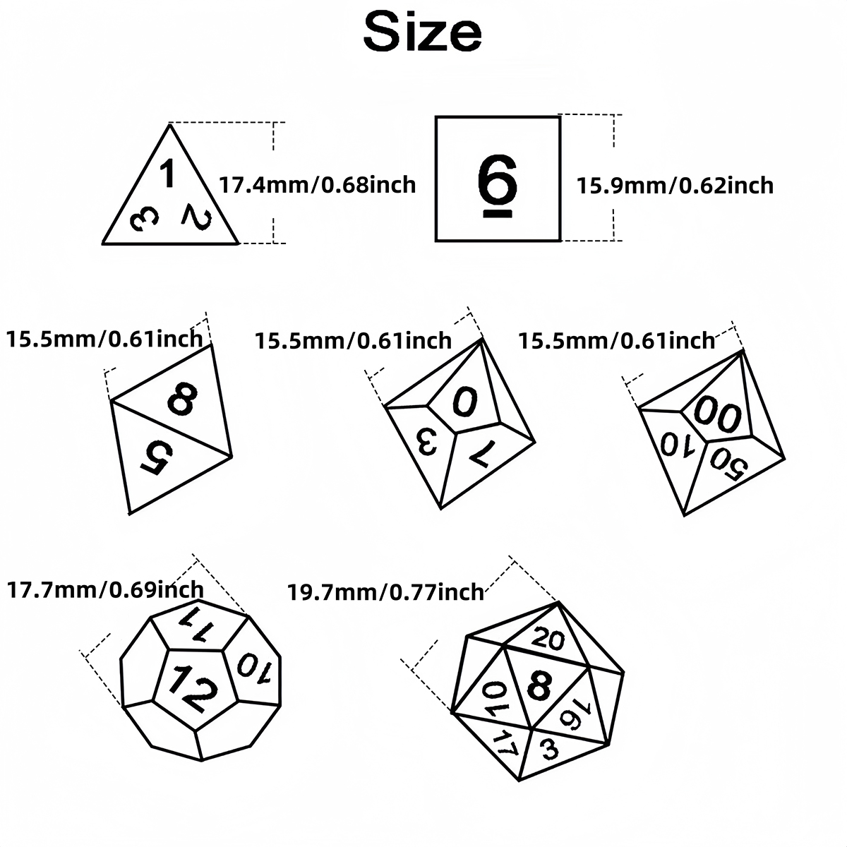 DND Dice Set 7pcs Mixing Color - Board Game Pandemic avis et prix