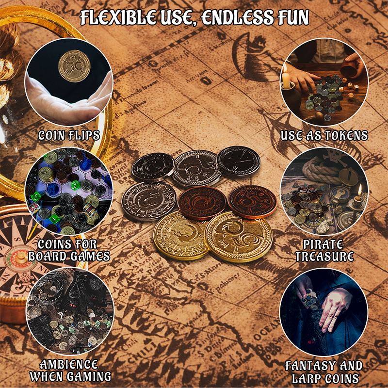 DND Metal Coins Set of 60 with - Board Game Verdant avis et prix