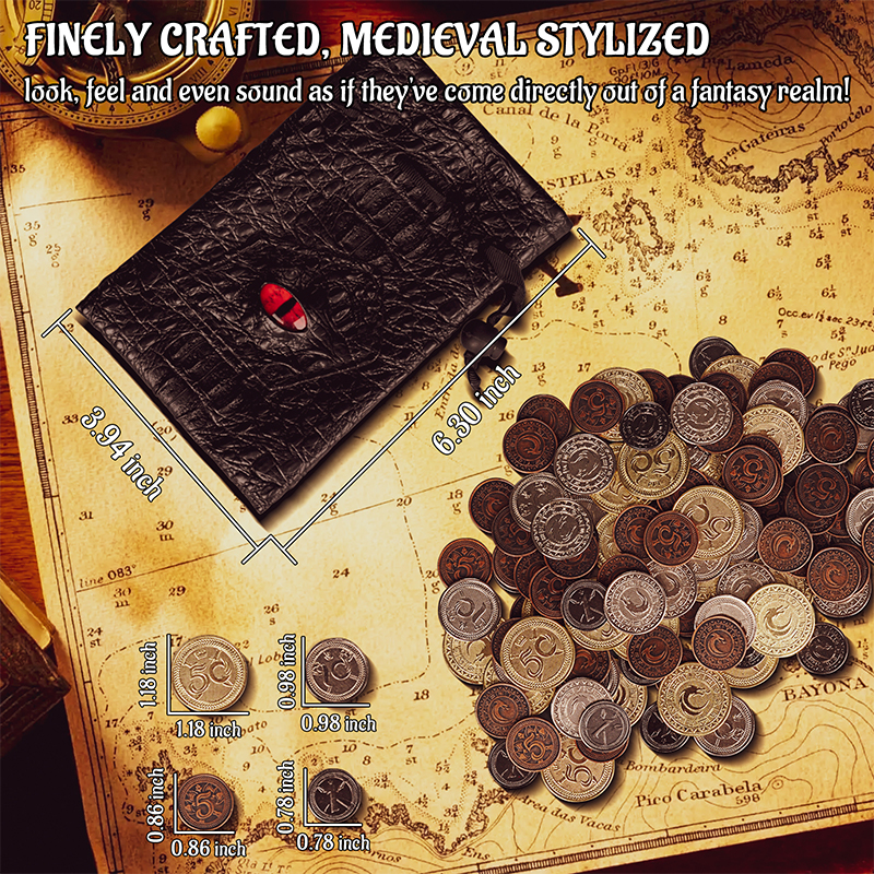 DND Metal Coins Set of 60 with - Board Game Verdant avis et prix