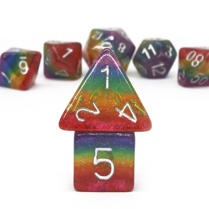 7Pcs/Set Polyhedral Rainbow Di - Board Game Pandemic avis et prix