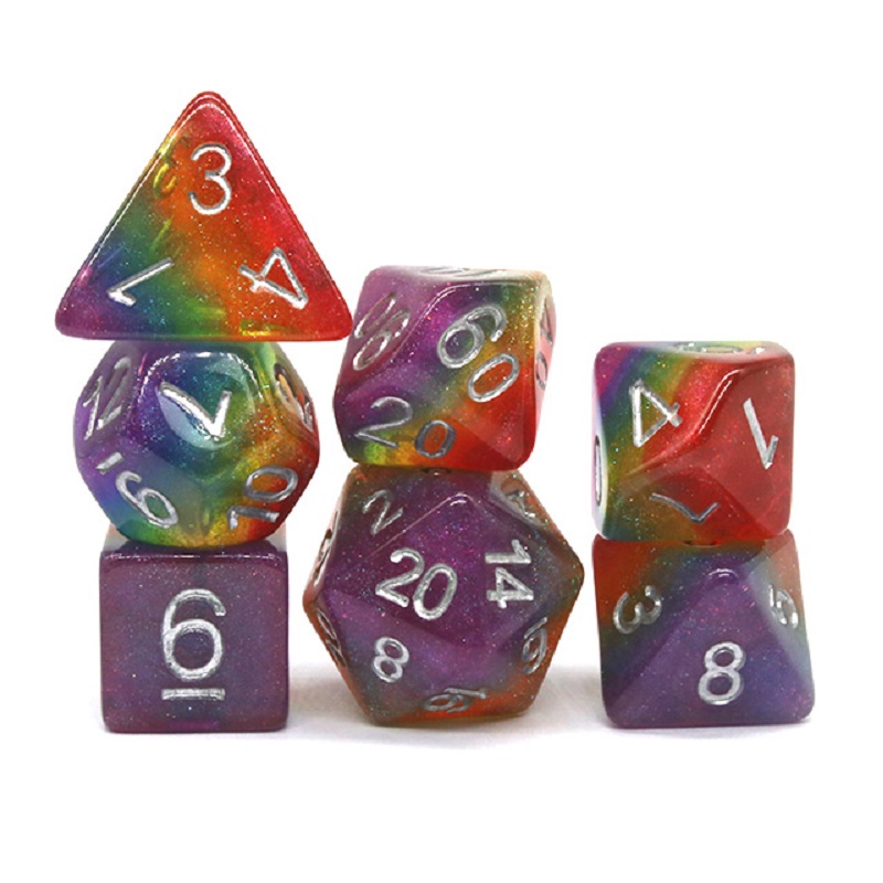 7Pcs/Set Polyhedral Rainbow Di - Board Game Pandemic avis et prix