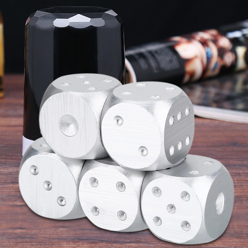 5pcs Precision Aluminum Alloy  - Dice Tower Wooden avis et prix