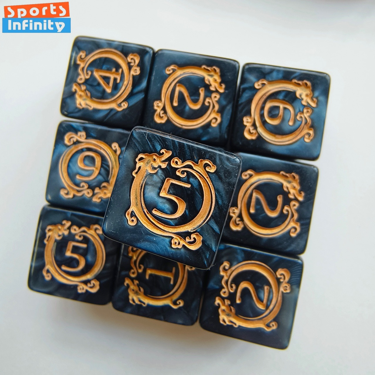 10pcs/set Dragon Print Digital - Dice Tower Wooden avis et prix