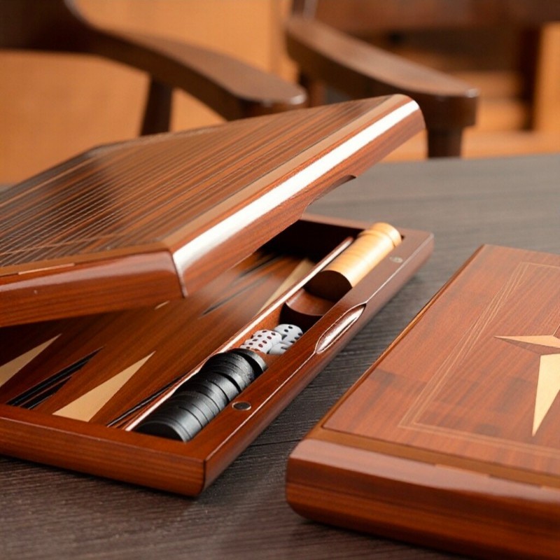 Solid Wood Backgammon 11-19 In - Board Game Quacks avis et prix