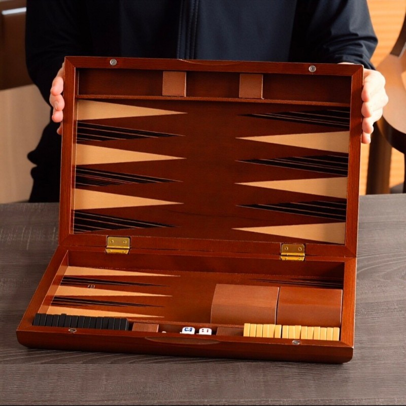 Solid Wood Backgammon 11-19 In - Board Game Quacks avis et prix