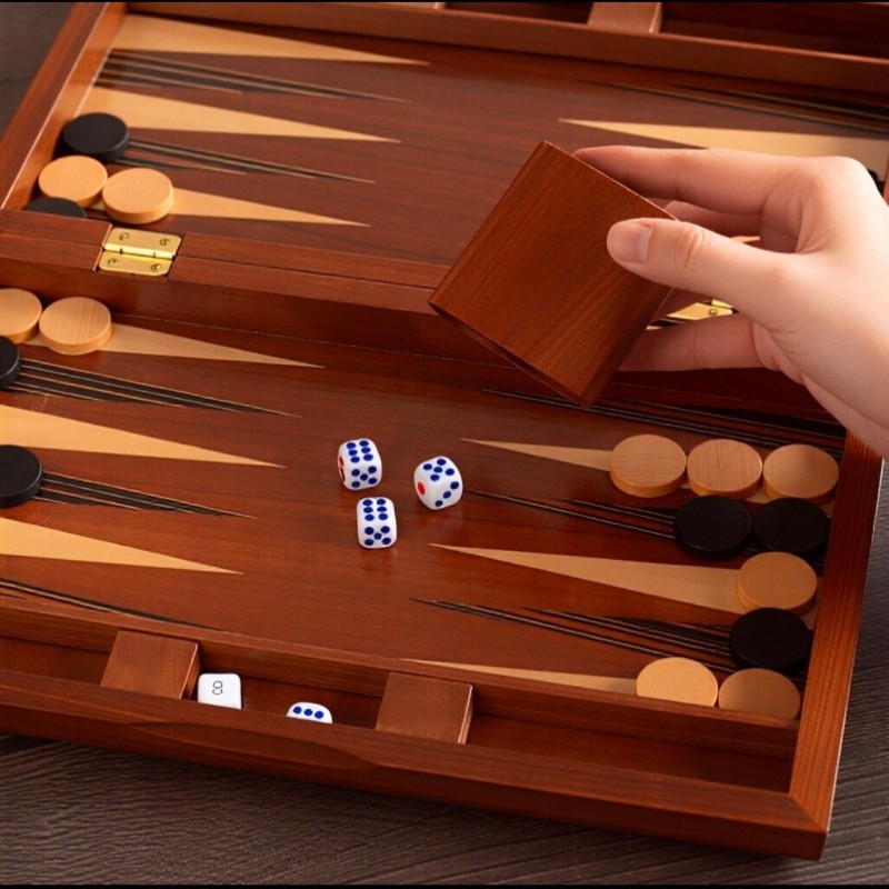 Solid Wood Backgammon 11-19 In - Board Game Quacks avis et prix