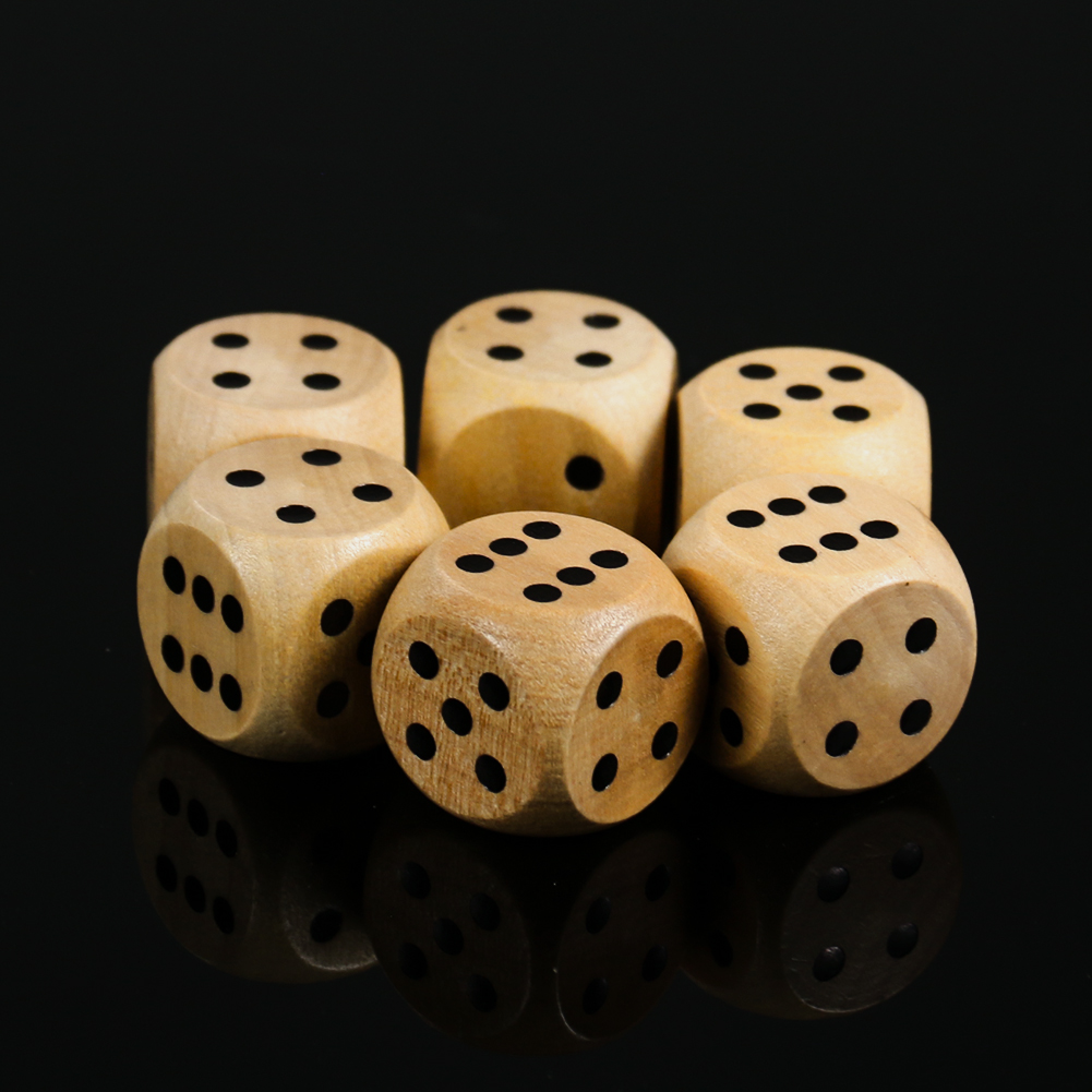 5PCS 20mm Wooden Dice Point D6 - Dice Tower Wooden avis et prix