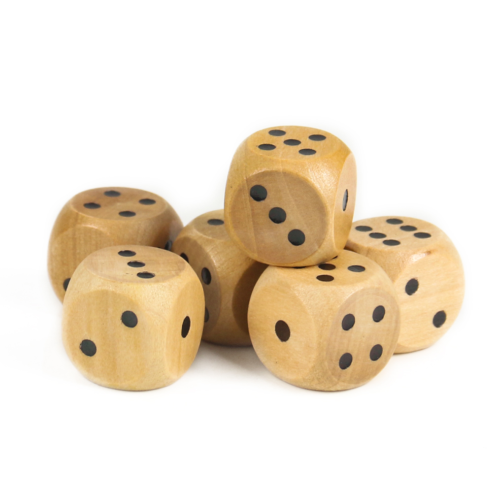 5PCS 20mm Wooden Dice Point D6 - Dice Tower Wooden avis et prix