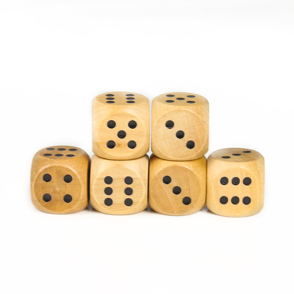 5PCS 20mm Wooden Dice Point D6 - Dice Tower Wooden avis et prix