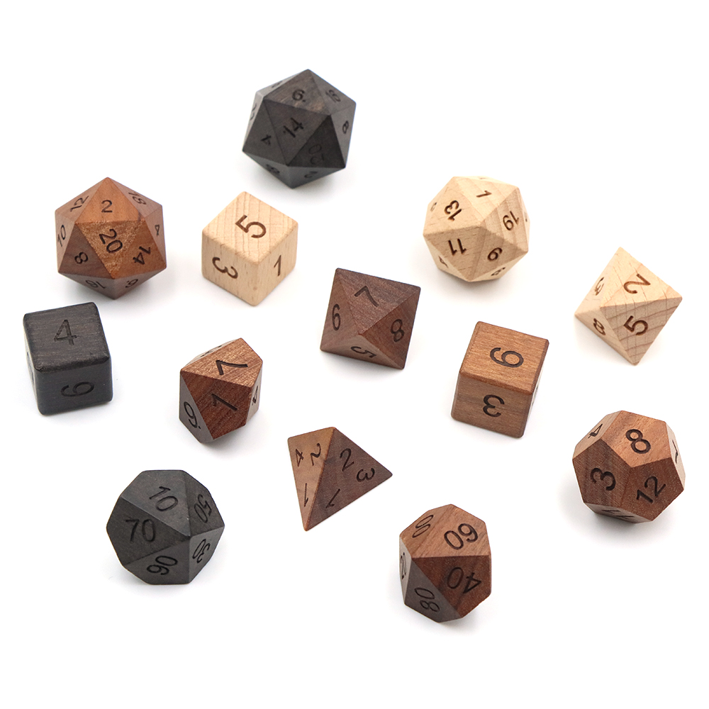7PCS Wooden Dice Set DND Table - Dice Tower Wooden avis et prix