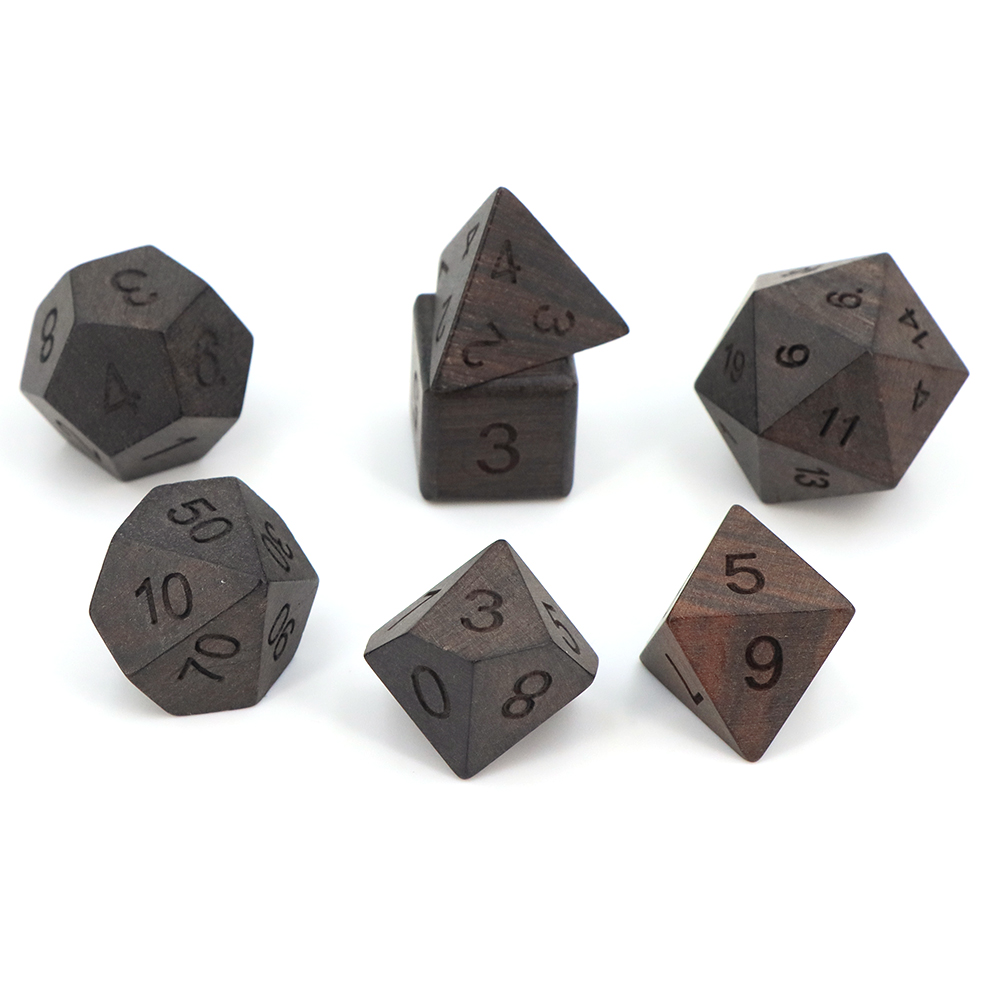 7PCS Wooden Dice Set DND Table - Dice Tower Wooden avis et prix