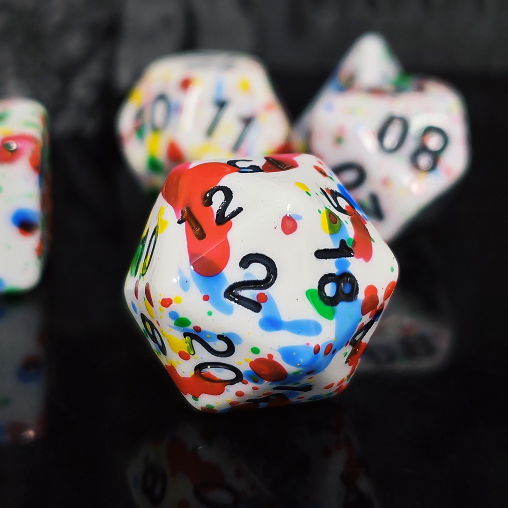 Paint Splatter Dice Set - 7PCS - Board Game Pandemic avis et prix