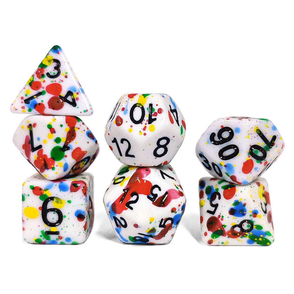 Paint Splatter Dice Set - 7PCS - Board Game Pandemic avis et prix