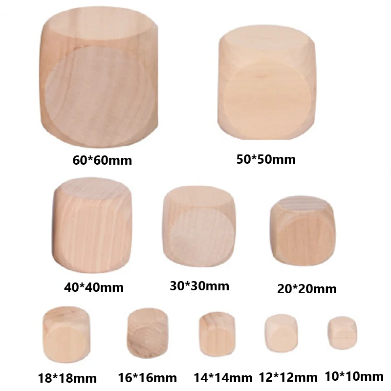 10pcs D6 6 Sided Blank Wood Di - Dice Tower Wooden avis et prix