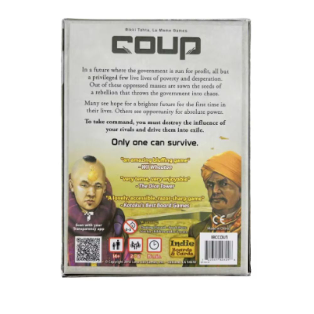 Indie Boards and Cards | Coup  - Board Game Coup avis et prix