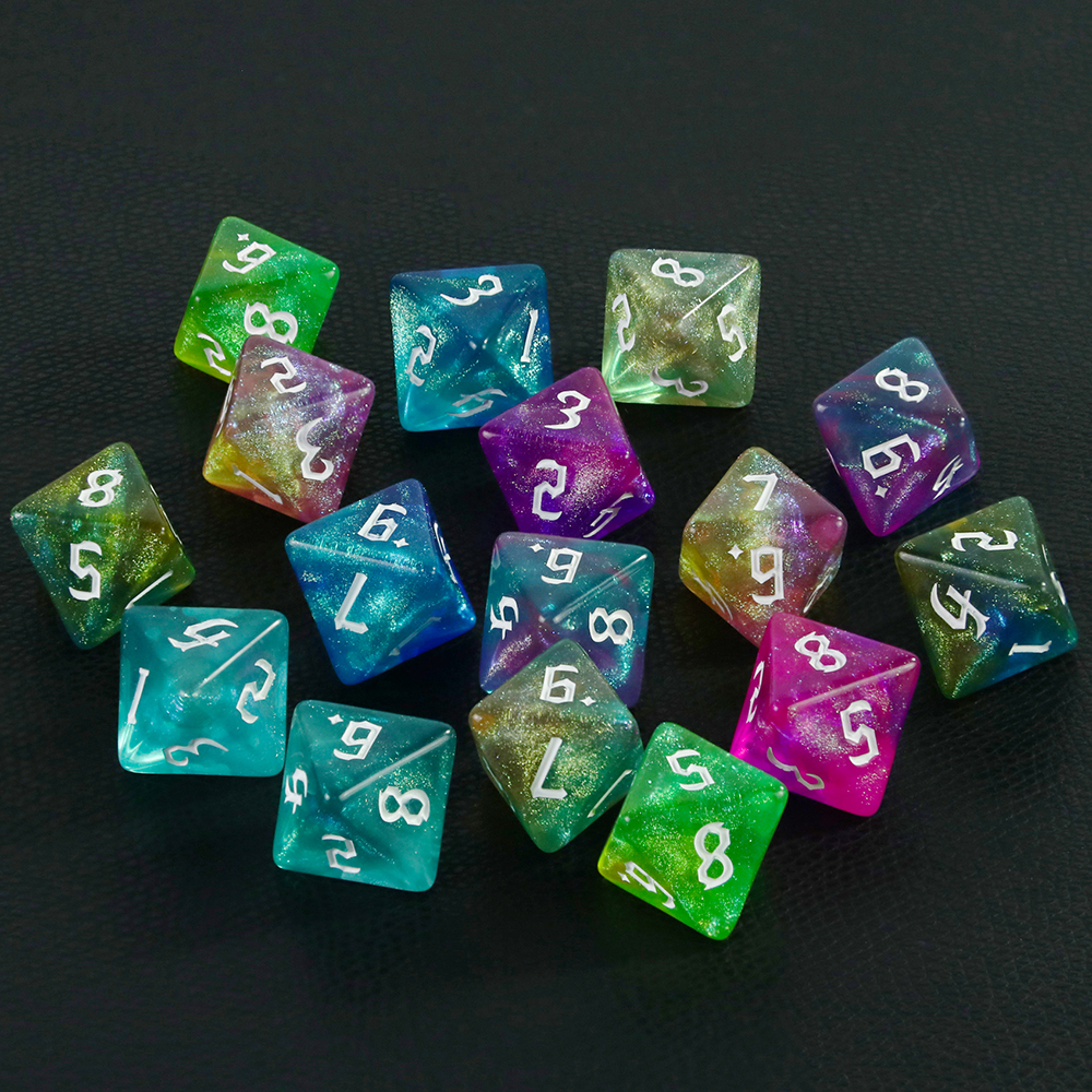 D8 Mixed Colours Polyhedral Di - Dice Tower Wooden avis et prix