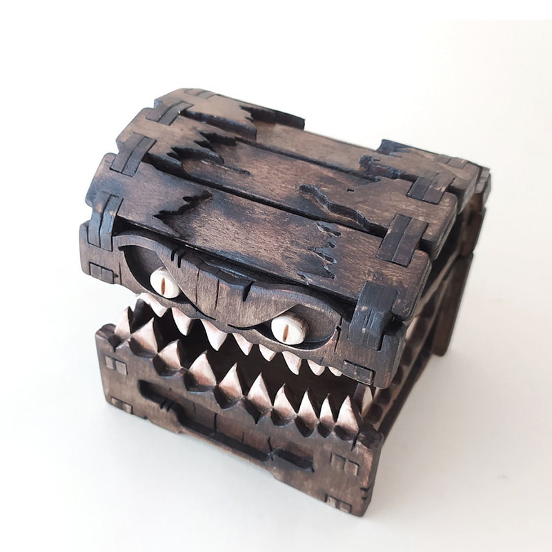Mimic Chest for Dungeons and D - Dice Tower Wooden avis et prix