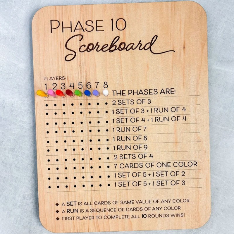 Phase 10 Score Board - Phase T - Board Game Ranking avis et prix