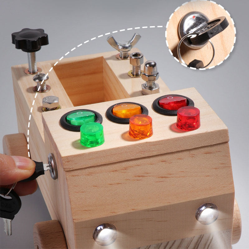Wooden Montessori Busy Board S - Board Game Idea avis et prix