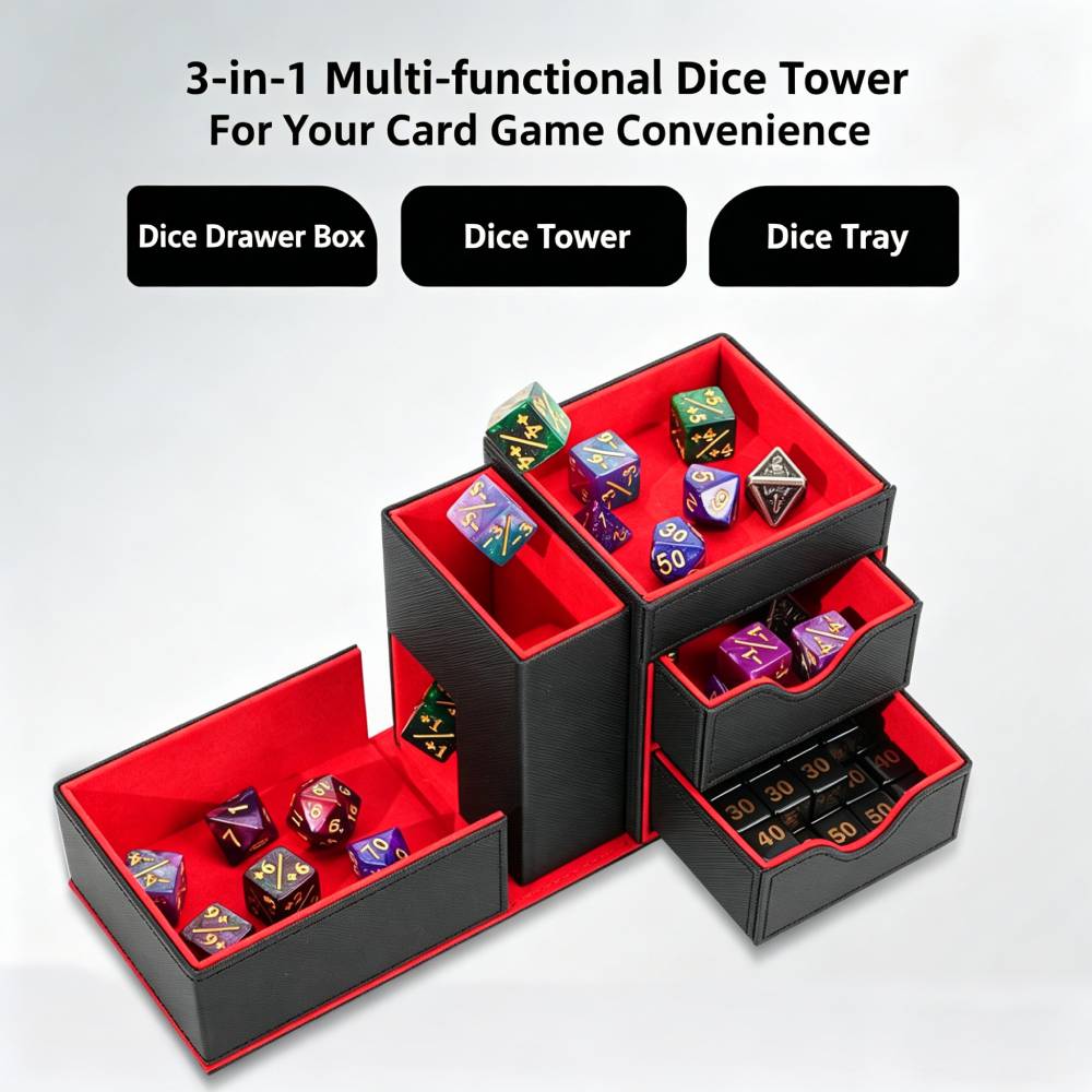 Dice Tower 3-in-1 PU Leather C - Dice Tower Wooden avis et prix