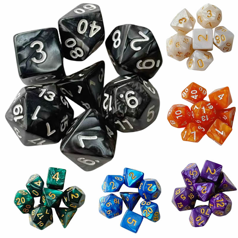7pcs DND Dice Set Color Polyhe - Board Game Verdant avis et prix