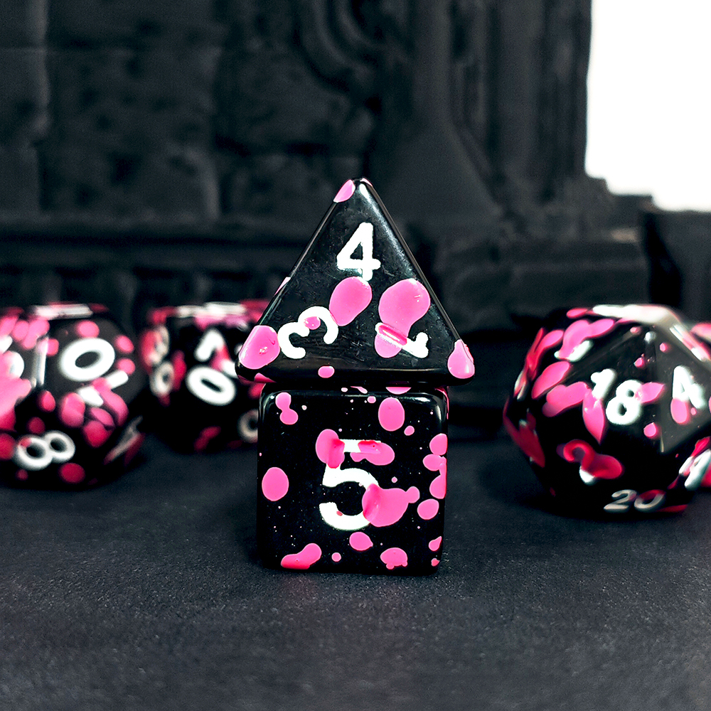 Polyhedral Pink Splatter Acryl - Board Game Pandemic avis et prix