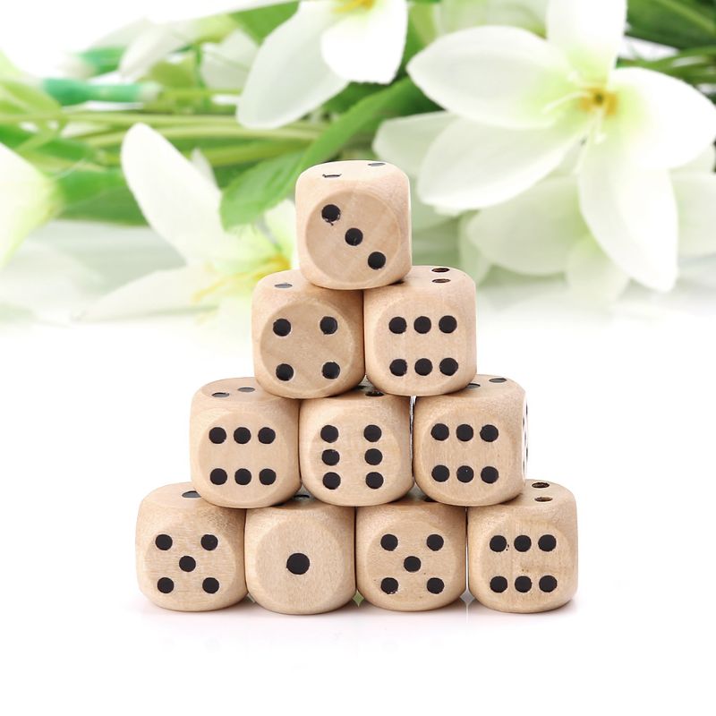 10Pcs Wooden 6 Sided D6 Faces  - Dice Tower Wooden avis et prix
