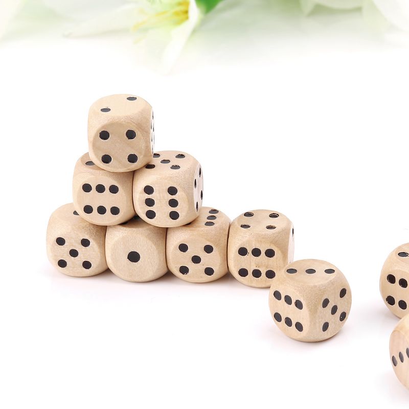 10Pcs Wooden 6 Sided D6 Faces  - Dice Tower Wooden avis et prix