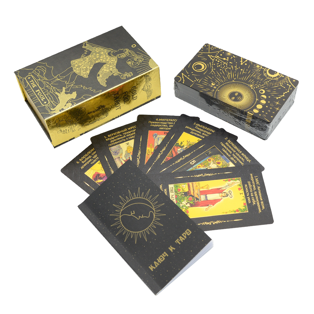 Gold Foil Tarot 12x7cm Russian - Board Game For Couple avis et prix