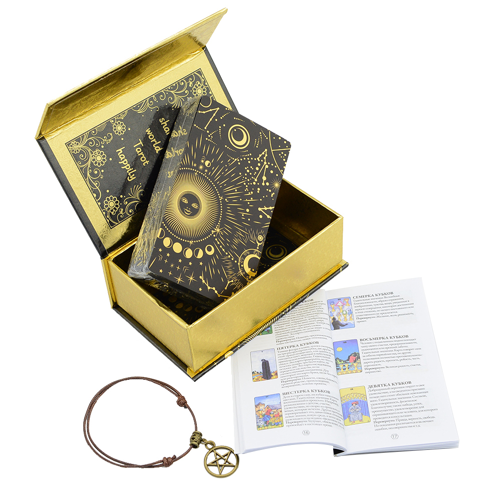 Gold Foil Tarot 12x7cm Russian - Board Game For Couple avis et prix